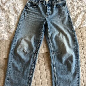 Madewell Darted Barrel Jean size 25 Dobbins Wash